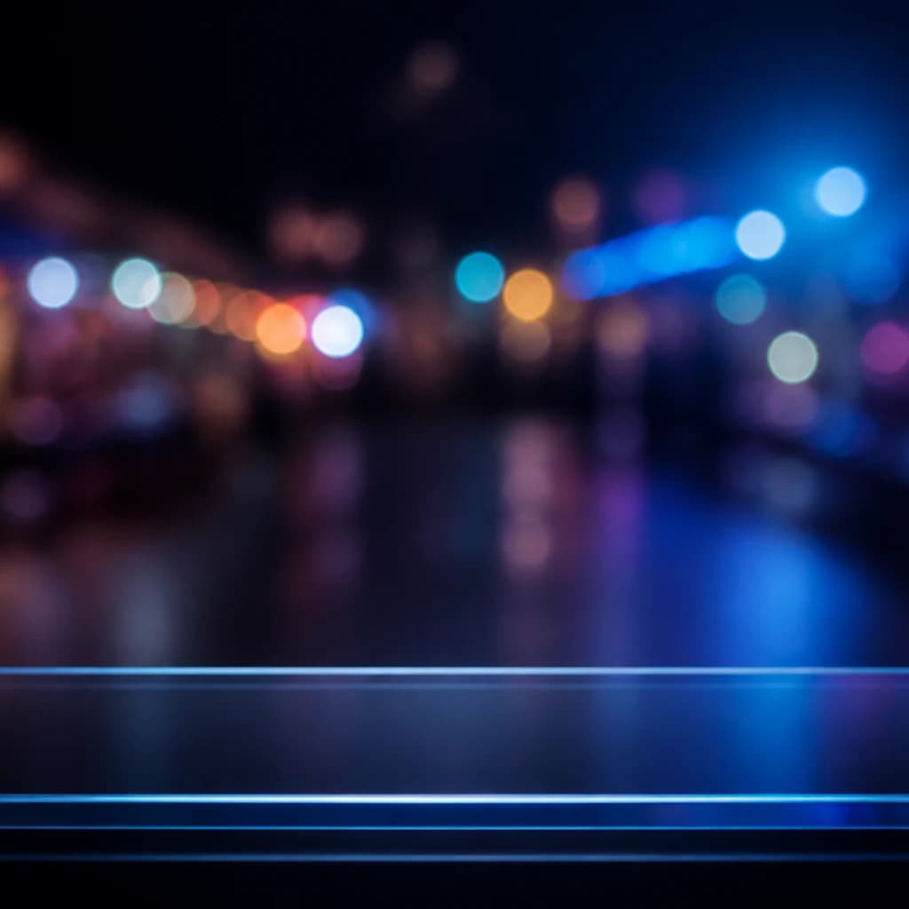 Phông nền Kệ kính đèn neon
